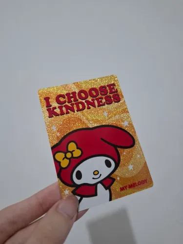 Card Hello Kitty Golden Glitter