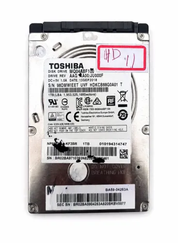 winchester hd TOSHIBA MQ4ABF100 1TB NO ESTADO HD11