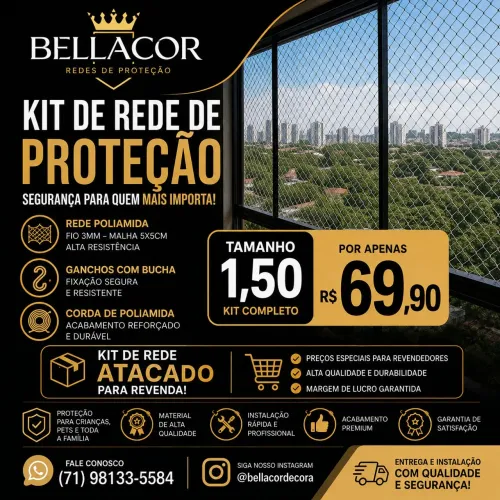Kit rede de proteção