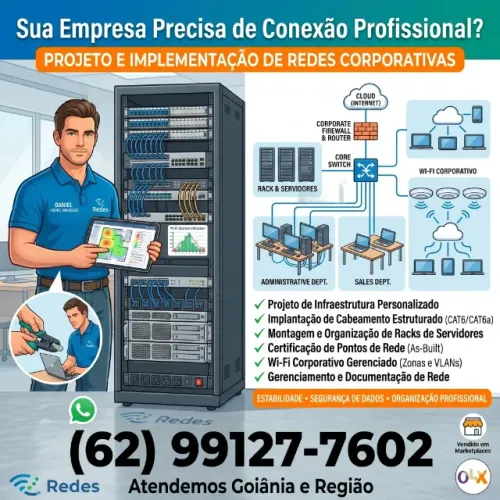 Montagem de Rack Estruturado e Wi-Fi Profissional para Empresas