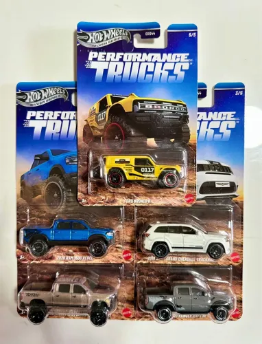 Hot wheels silver series performance trucks lote completo