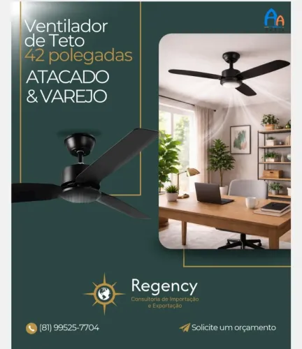 Ventilador de teto 50W (preto)