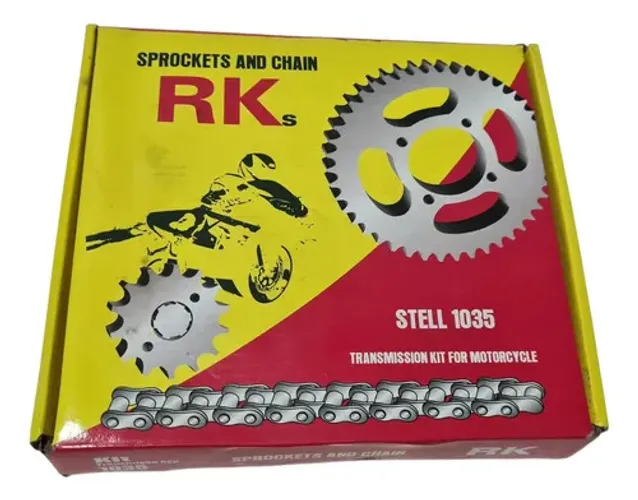Kit Relação Transmissão Titan 150 Sem Retentor Rk Amarelo