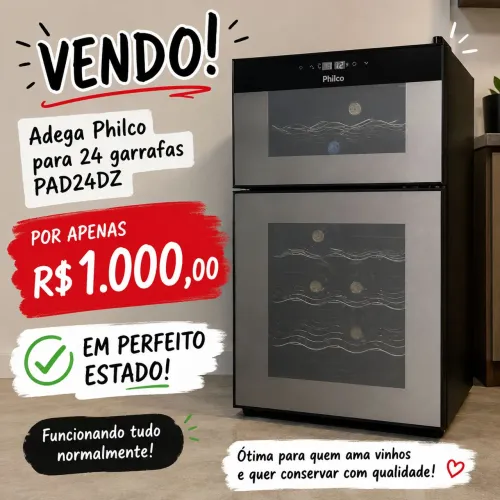 Adega Philco 24 Garrafas 2 Portas 110V