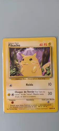 Carta Pokémon Pikachu base set 58/102 Original SP