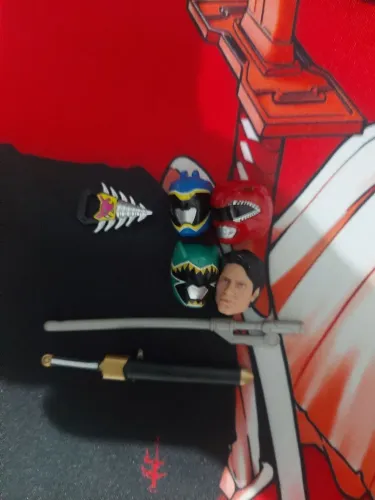 Power rangers lote de peças lightnigth coletion e bandai