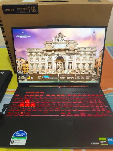Notebook ASUS TUF Gaming F16 I5 8 GB com Rtx 3050 com Case Novo