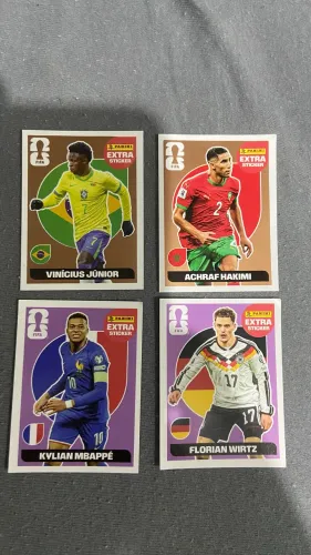 Figurinhas Extra Legend Bronze e Comum Sticker 4 unidades Original