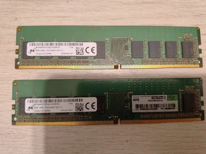 Kit Memória RAM Micron DDR4 16GB (2x8) UDIMM 2400MHz ECC Servidores