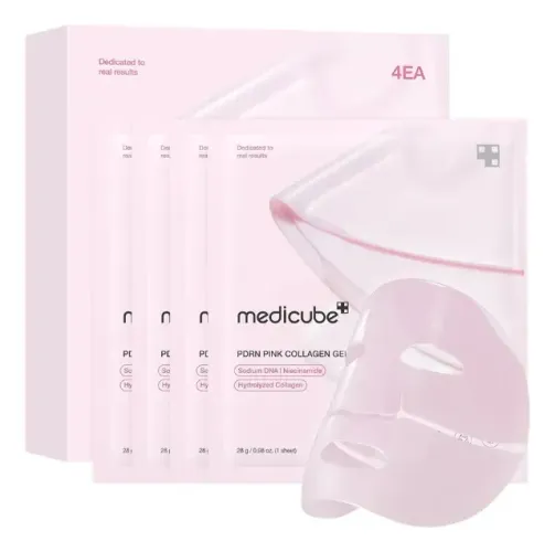 Máscara Colágeno Medicube Pdrn Rosa Hidratante Coreana 4un