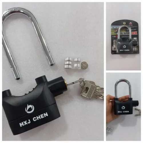 Cadeado Com Alarme Sirene Grande Anti Furto 110db Som Alto Segurança *ENTREGA GRÁTIS*