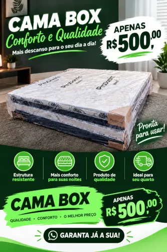 cama box. 12cm de espuma. promoção!!!