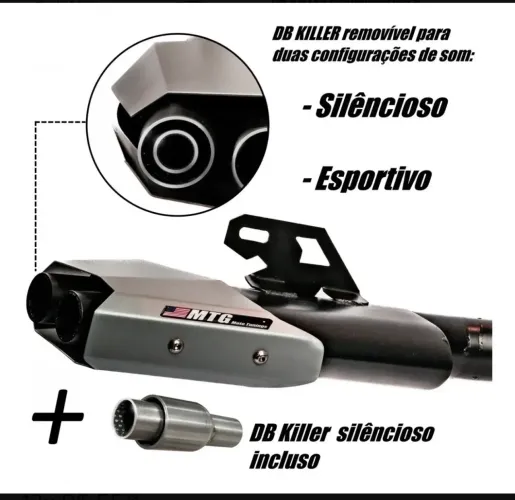 Escapamento esportivo da Titan 160