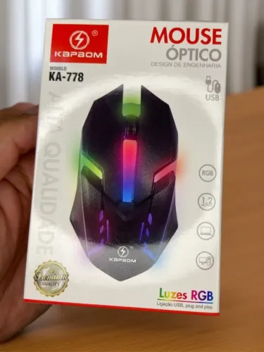 Mouse Óptico Gamer com Fio Led RGB KA-778 Kapbom an7