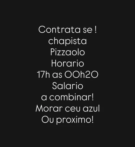 Vaga de emprego 