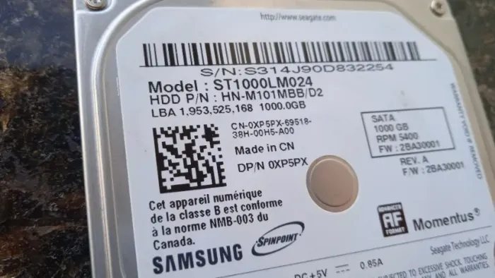 HD Samsung 1TB (Notebook)