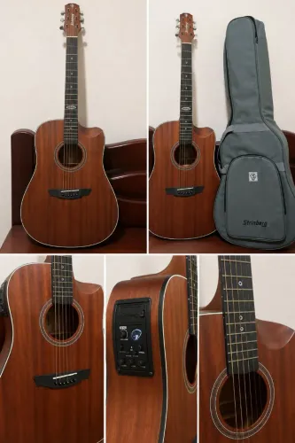 Kit Violão Strinberg Elétrico Sd201hc Half Cutaway Com Bag Luxo