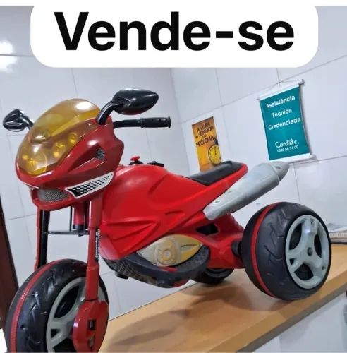 Moto elétrica infantil 12v (bandeirante)