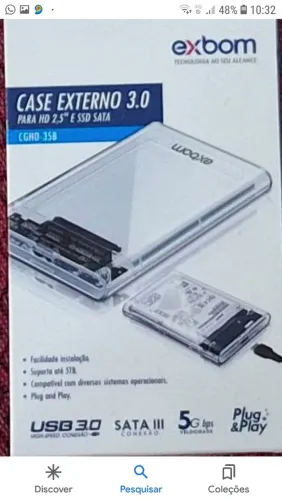 Hd externo game exbom 500gb 3.0 p/ xbox/ ps4/ps5 /pc / notebook