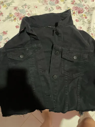 jaqueta jeans preta