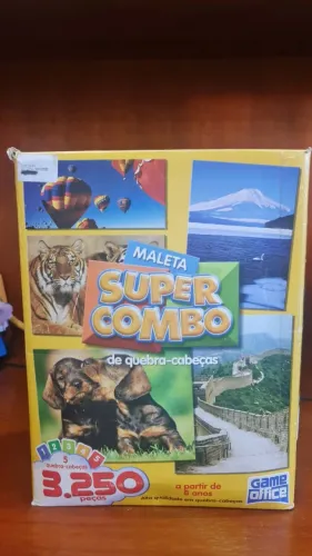 Maleta SUPER COMBO de Quebra-Cabeças - 3250 PEÇAS - Game Office - NUNCA ABERTO