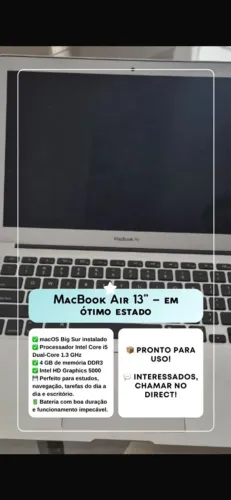 Macbook Air seminovo