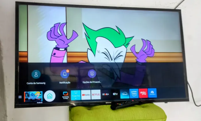 Tv 40 Samsung smart tizen perfeita toda original nós plástico ainda