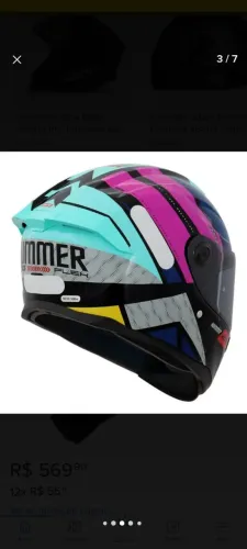 Capacete semi novo 