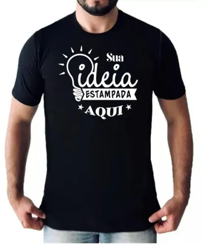 Camiseta Personalizada Estampa Foto Logo Camisa Empresa Masculino