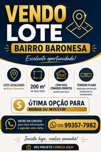 Vendo lote no baronesa/santa luzia 
