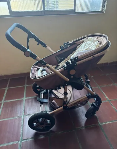 Carrinho de bebê 3 em 1, portátil, carrinho de bebê multifuncional,