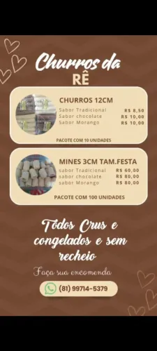 Churros Artesanais, congelados 