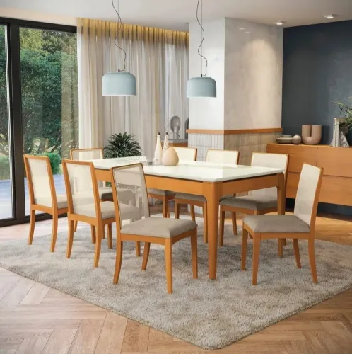 Mesa de Jantar com 8 cadeiras Nova a pronta entrega