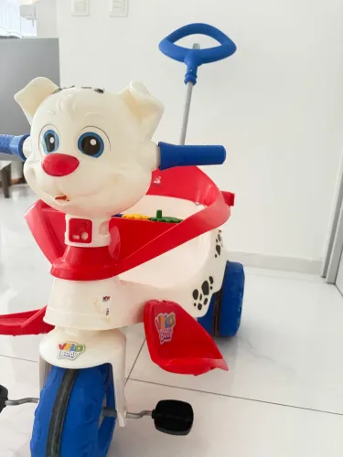 Motoca Velobaby Passeio Com Pedal Branco