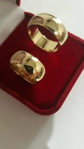 Par aliança moeda Antiga cor de Ouro