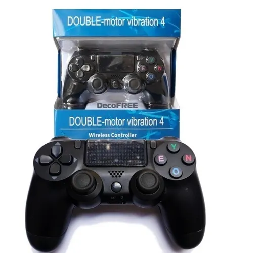 Controle Double-Motor Vibration para Play4 Preto Sem Fio R$149,99