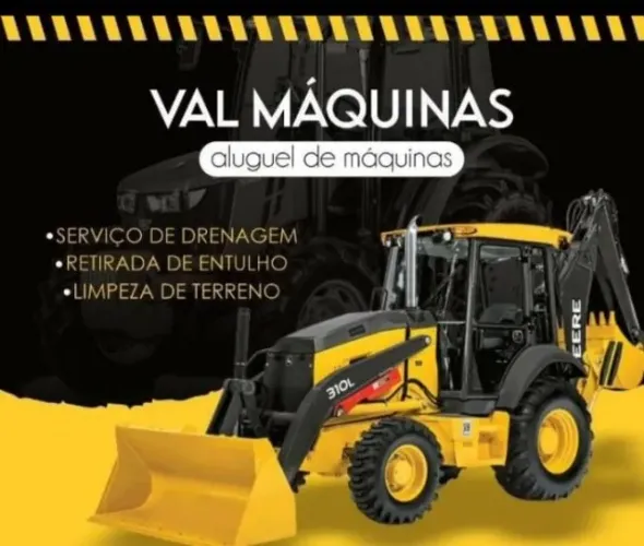 Aluguel de máquina retroescavadeira 