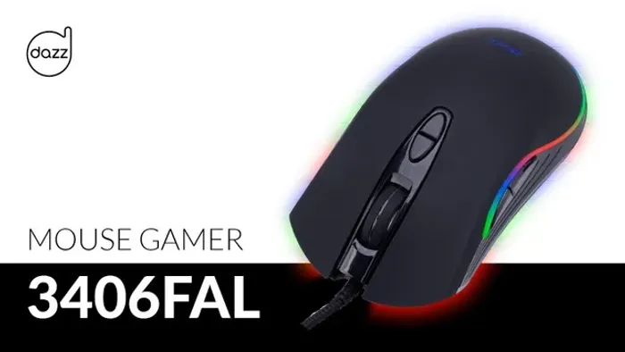 Mouse Gamer Dazz 3406FAL 6400 dpi USB 2.0 Preto