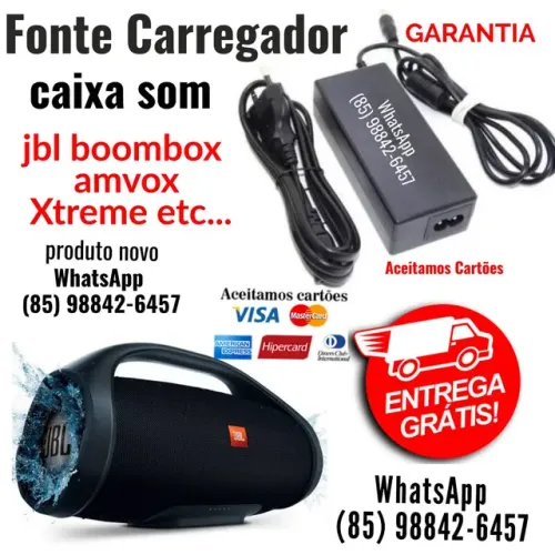 Promoção. Carregador e fonte para boombox 1 e 2 Xtreme amvox mondial etc 