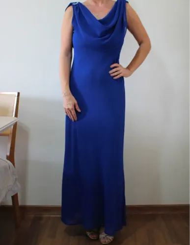 Vestido Azul de Festa / Casamento / Formatura N°40