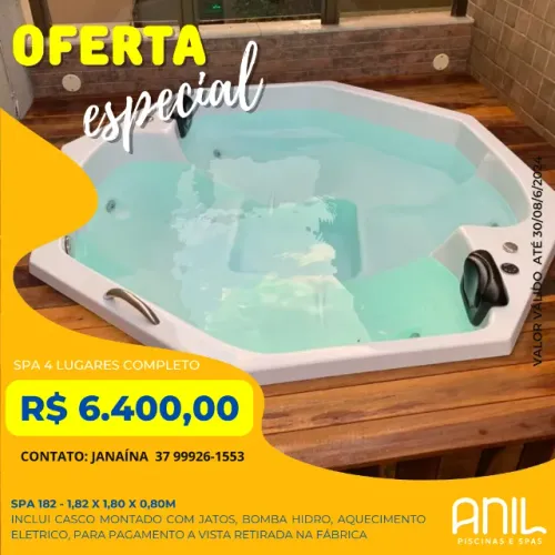JA - Spa para pequenos espaços 1,82 x 1,80 - 4 lugares