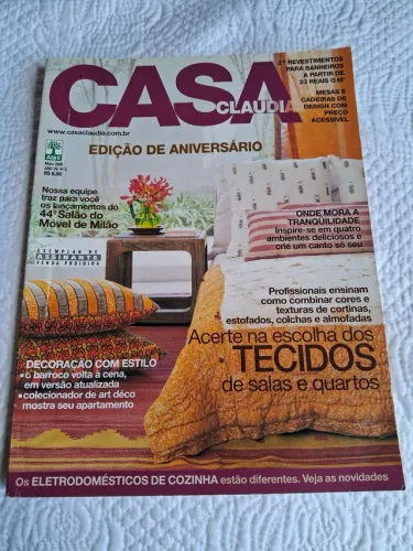 Conjunto com 6 Revistas Casa Claudia