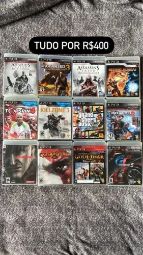 14 Jogos PS3 - Diversos Gêneros - R$400