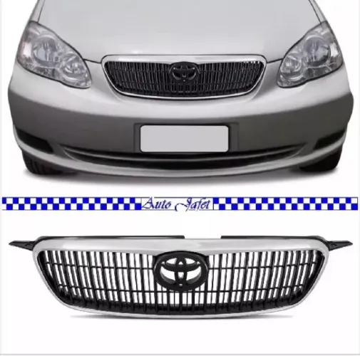 Grade Radiador Corolla Seg 2003 2005 2006 2007 2008 Preta Moldura Cromada