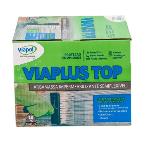 Revestimento Impermeabilizante Semiflexível 18kg Viapol Argamassa polimerica 