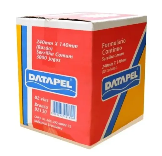 Formulario Continuo Razao 02 vias. 3.000 jogos.