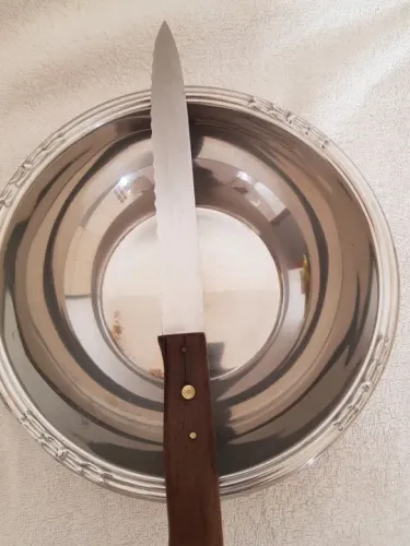 Cesto Para Pão + Faca Cesta Pães Inox - Wolff / Mundial