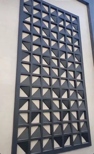 Painel de Alvenaria Decorativo Triangular - Tijolo vazado