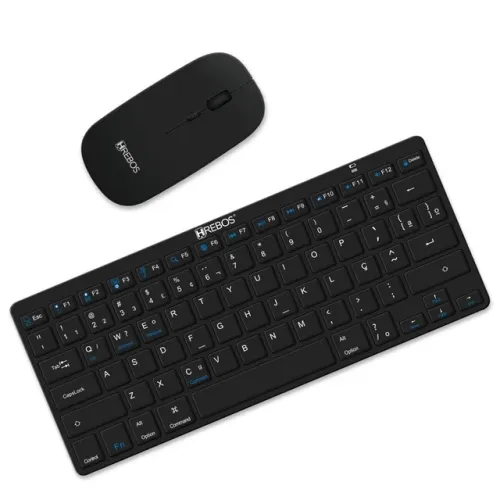 Kit Teclado + Mouse Bluetooth Compativel com Mac ios Android Windows Tablet HREBOS