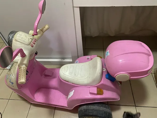 Mini Moto Elétrica Infantil Rosa - Usada